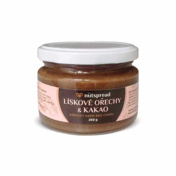 Nutspread lískooříškové máslo s kakaem - ideální pro děti